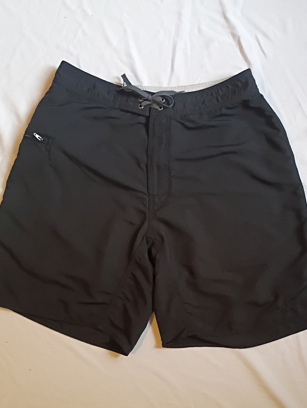 Patagonia Black Men's Swim Board Shorts with Zip Pocket